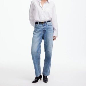 Madewell Darted Barrell Jean in Dobbins Wash